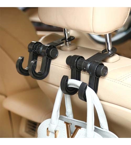 Car Seat Back Double Hooks Auto Headrest Hanger Holder Clips
